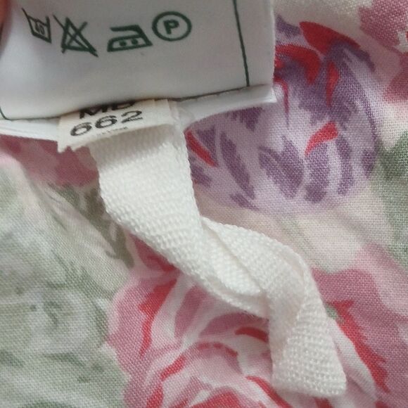 Laura Ashley Vintage 80s cotton blend floral dress pinks and purples Sz 14  NWOT - Picture 14 of 14